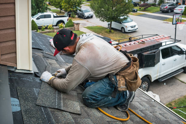 Professional Flat Roof Repair technician working in Central Valley, NY